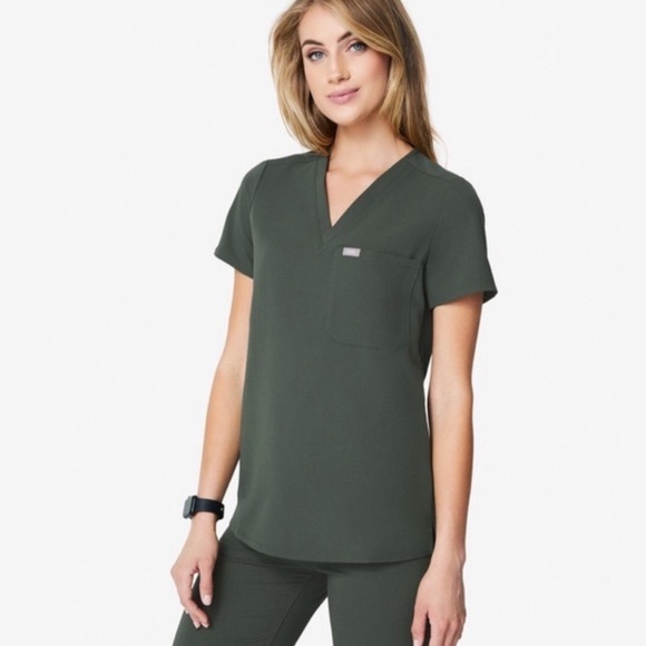 Figs Tops - FIGS Moss Catarina Top Limited Edition